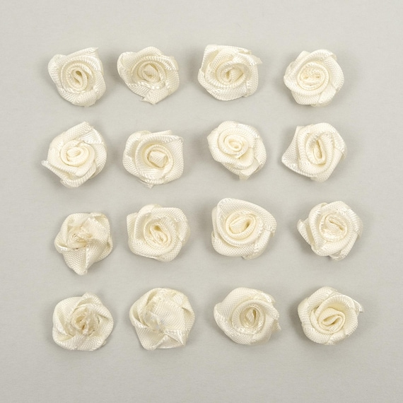 100 Pièces De Mini Rubans Roses En Polyester 1,5 Cm - Pour Artisanat, Fleurs Artificielles, Décoration