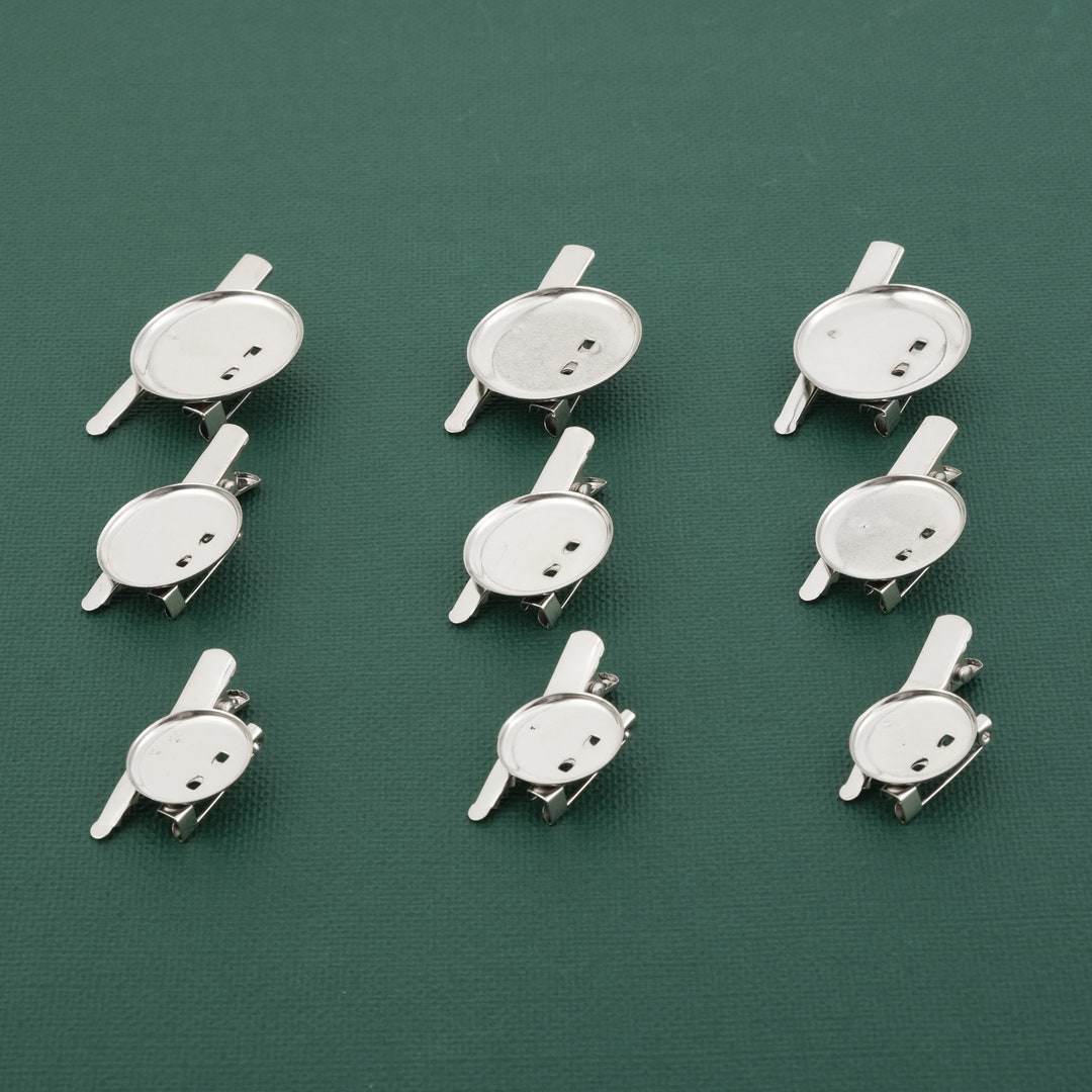 3size Round Brooch Pin Base 6/150PCS Silvery Blank Disk for DIY Corsage ...
