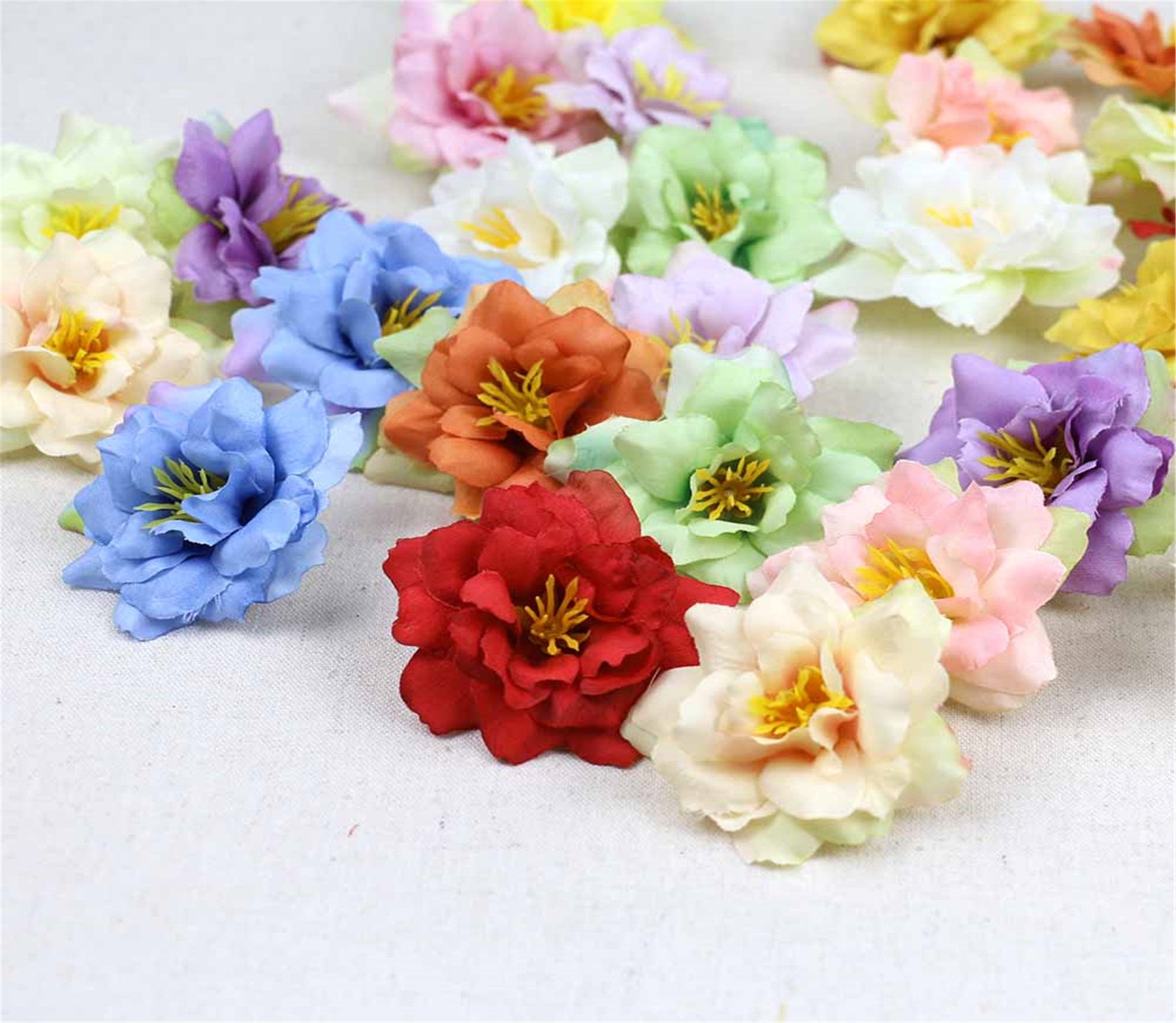 15pcs Assorted Colors 5.5cm Wild Rose Flower Heads Bulk DIY Etsy