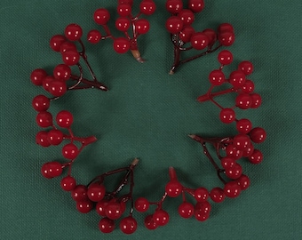 6/150PCS Rode Holly Berry 9 Zaden Voor DIY Ambachten Boeketten Kroon Hoofdband Krans Kerstboom Vakantie Muur Ornament Cake Decor Fake Berry