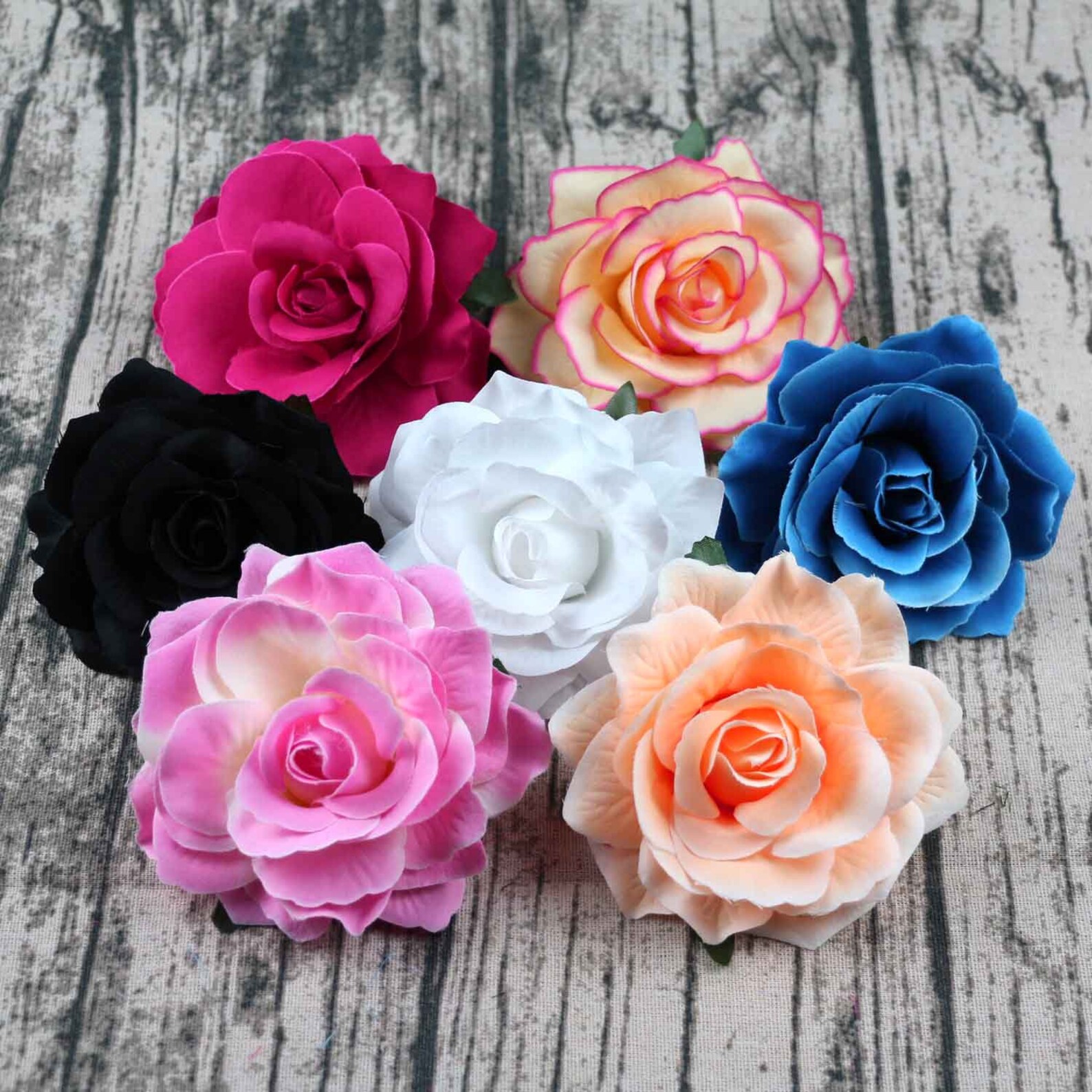 1050pcs Artificial Flower Bulk Big Silk Blooming Roses Head Etsy
