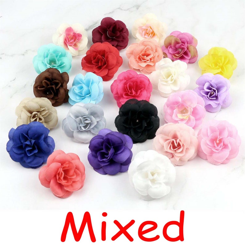 120pcs Artificial Tea Flower 4.5cm wholesale Silk Rose Flowers Heads for Wedding Party Home Decoration DIY Wreath Scrapbook Gift Box Crafts