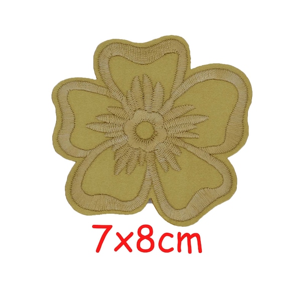 12 colors 7x8cm Colorful Rose Applique Flowers Patch Embroidered Sew on Clothes