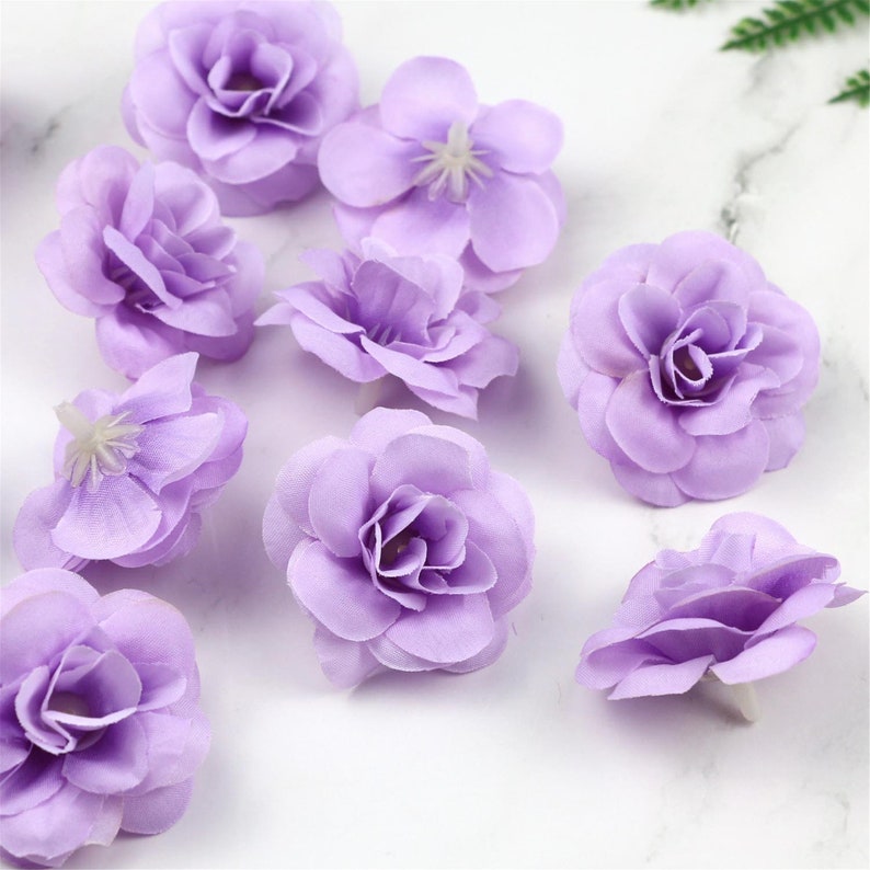 120pcs Artificial Tea Flower 4.5cm wholesale Silk Rose Flowers Heads for Wedding Party Home Decoration DIY Wreath Scrapbook Gift Box Crafts