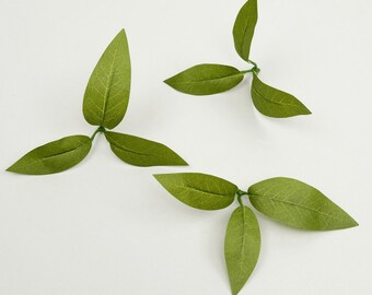 6/150Pcs Artificial Silk Green Leaves 4.3x3.5in Spring Leaves - Bulk Faux Greenery Leaf For Vase Filler Wreath DIY Hanging Vines Decor