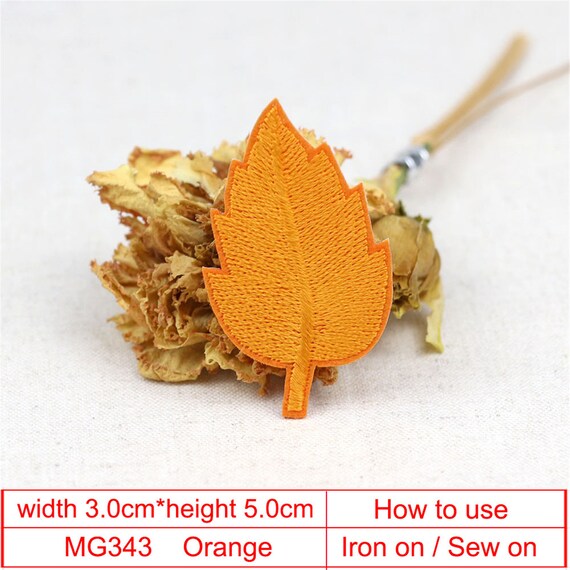 Toppa Adesiva Per Tessuti 3 Pezzi Trasferimenti Di Calore Foglia D'Acero Applique Ricamato Il Ferro Sulle Toppe For Vestiti T-Shirt Cucito Mestiere - Foto 6