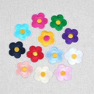Broderad lapp Sy-på/Stryk-på lapp DIY Kläder Byxor Hatt Jeans Sömnad Applikation Tillbehör Scrapbook Dekor Plommonblomma Dekal