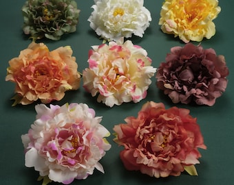 3/120pcs Bloom Peony / Artificial Silk Flower Head / Peony For DIY Napkin Ring Hawaiian Lei Wreath Wall Hanging Floral Decor Fake Flower