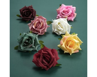 7Colors Artificial Silk Flower Head / 3/120Pcs Fake Rose Head 10cm Rose For DIY Bouquets Crown Hanging Floral Wreath Decor