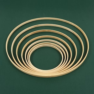 1PCS No Hole Bamboo Wreath Frame Blank Hoop Base For DIY Crafts Hanging Mobile Dreamcatcher Accessory Supply