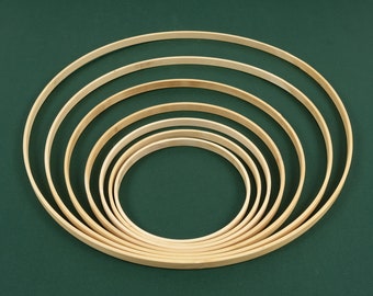 1 STKS Geen Gat Bamboe Krans Frame Blank Hoop Base Voor DIY Ambachten Opknoping Mobiele Dreamcatcher Accessoire Supply