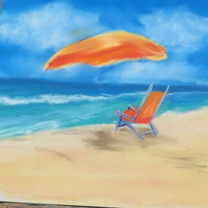 Relax With Art Pastel Lesson - Beach Umbrella