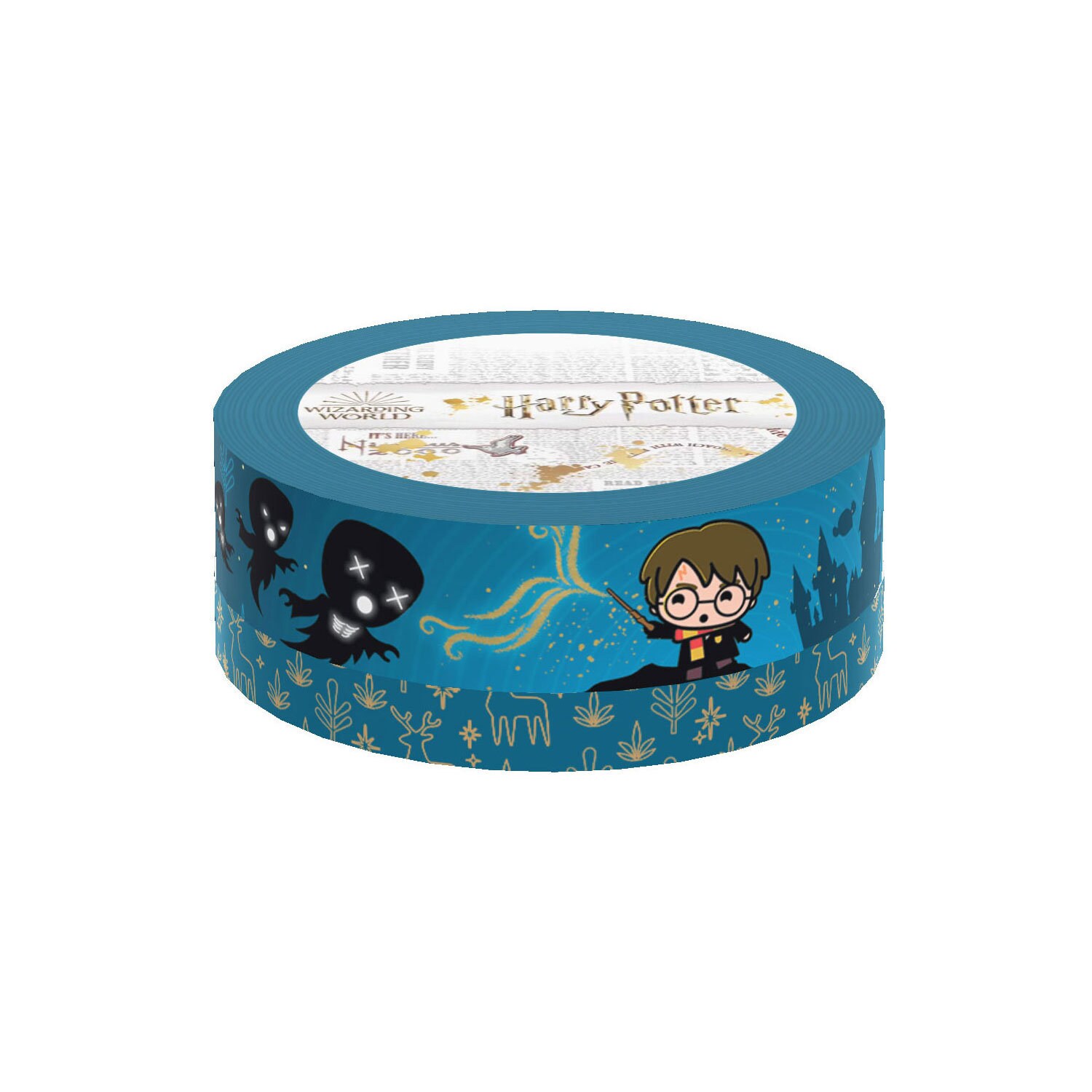 Paper House Productions Harry Potter 3-Pack Set of 2 Foil Accent Washi Tape Rolls for Scrapbooking and Crafts - Expecto Patronum