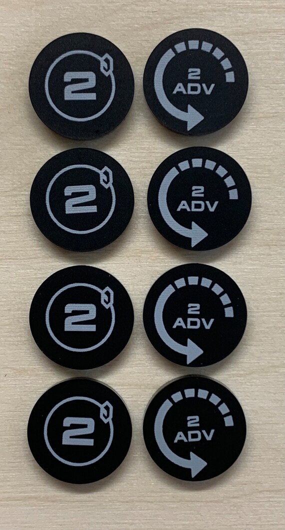 Token Set Compatible With Netrunner Card Game. Full Colour Printed