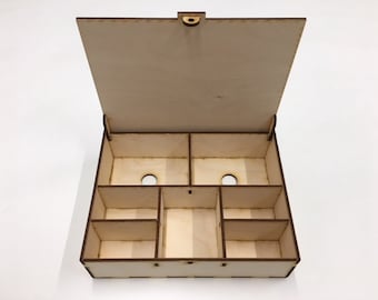 Double deck and accessories storage box/tournament box  with customised engraving