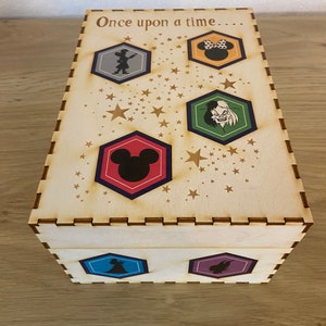 Disney Lorcana oder Disney Bösewicht kompatible Deck Box. Kartensammlung Aufbewahrungsbox. Holzkästchen. Zubehör.