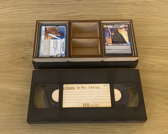 Retro Video Tape Deck Box: Customizable Card & Token Storage