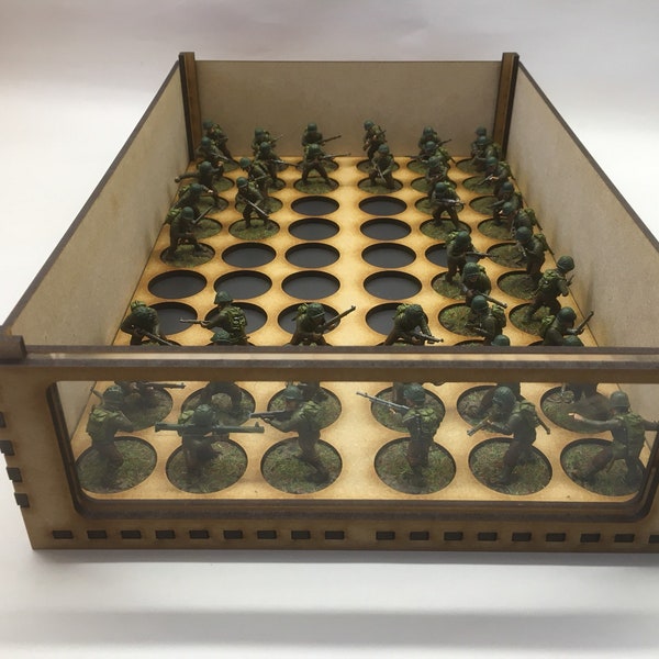 Miniature Storage Tray Insert: Wargaming Figure Organizer, Custom Cut Available