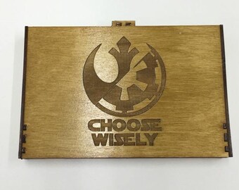 Bandeja/caixa de armazenamento de 16 dados de Star Wars Destiny com gravação personalizada