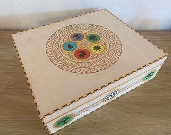 Magic the gathering compatible colour printed and engraved mega card storage box - Kallax unit compatible.