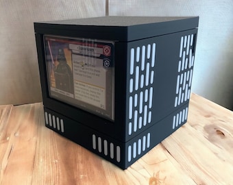 Arquivo STL da caixa de baralho Star Wars Unlimited: com bandeja para fichas e capa Snapfit