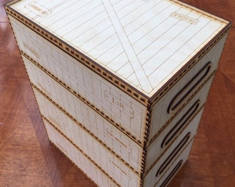 Card games, Card crate stacking trays - various sizes with customisable name plates.