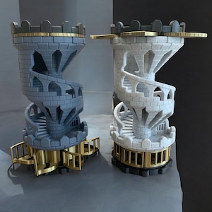 Mechanischer Würfelturm mit mechanischem Würfelgefängnis. Wunderschöner Würfelturm. Einzigartiges Geschenk.