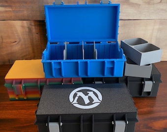 3D Printed Card Deck Box: Rugged Design with Dividers & Token Trays