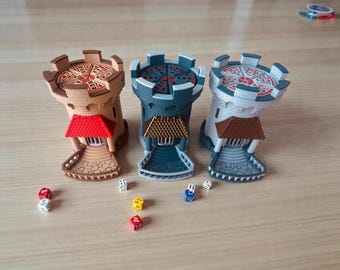 Castle dice Tower with unique mechanical mechanism. Dungeons and dragons, Role Playing, games night.