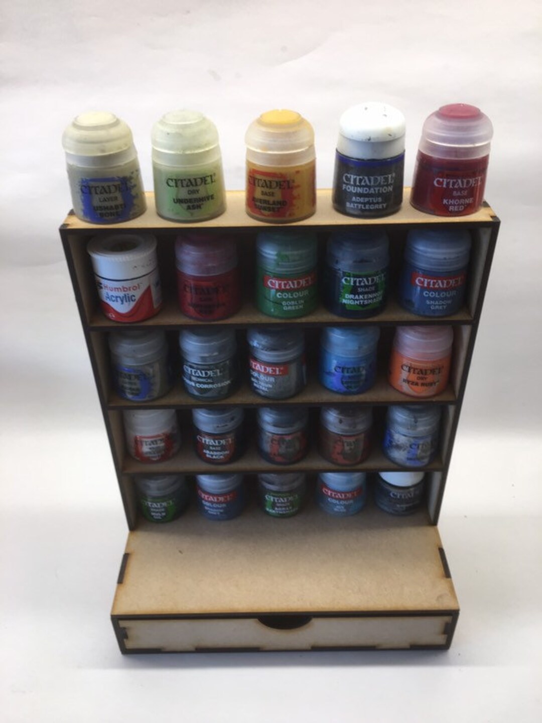Vertical Paint storage rack for model painting, compatible with