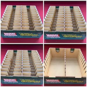 Marvel Champs Erweiterungsbox kompatibler Einsatz. Passend für Erweiterungsboxen wie die Rückkehr des Red Skull & Mad Titan