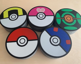Pokeball Inspired Card Deck Box: Holds 60 Sleeved Pokemon Cards
