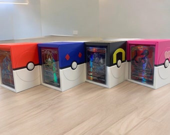 ポケモンカードゲームに対応した、カードデッキ2個収納可能な収納ボックス。