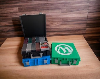 XL 3D Printed Card Deck Box: Rugged Storage with Dividers