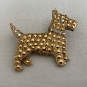 Scottie Dog Animal Brooch