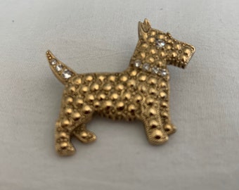 Scottie Dog Animal Brooch