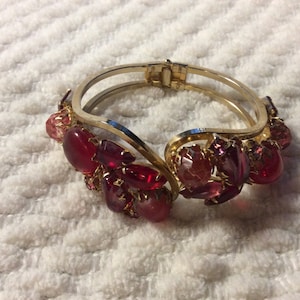 Holiday Red Bling Cuff Bracelet