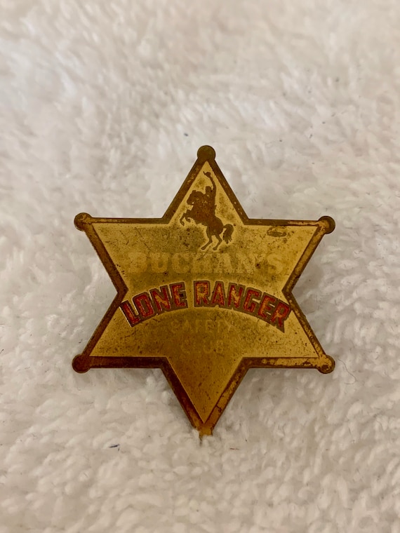 Vintage Lone Ranger Deputy Badge Pinback - image 1