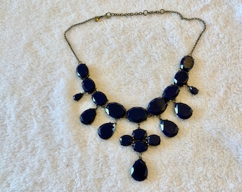 Vintage J Crew Lilac Purple Statement Bold Necklace