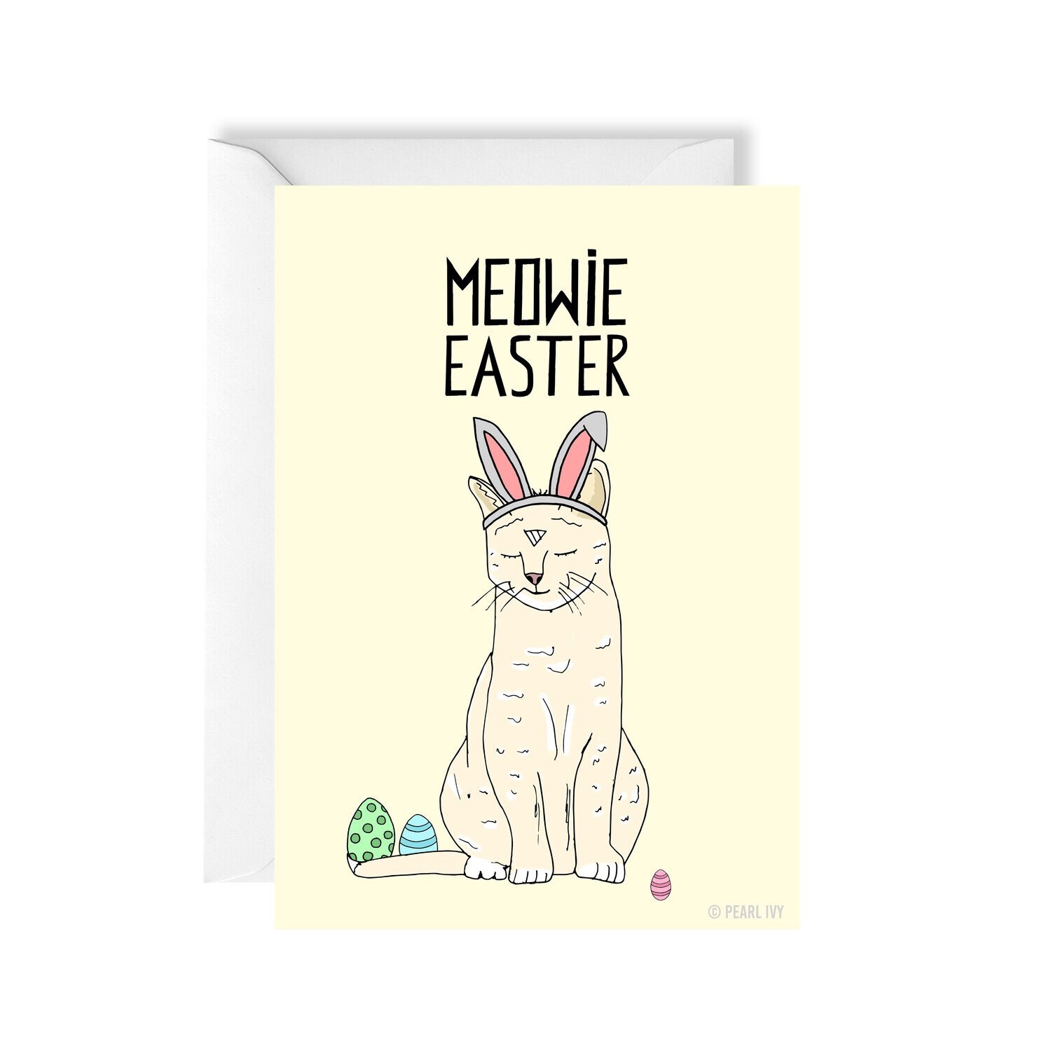 Cat Easter Card / Funny Cards / Gift for Her / Gift for