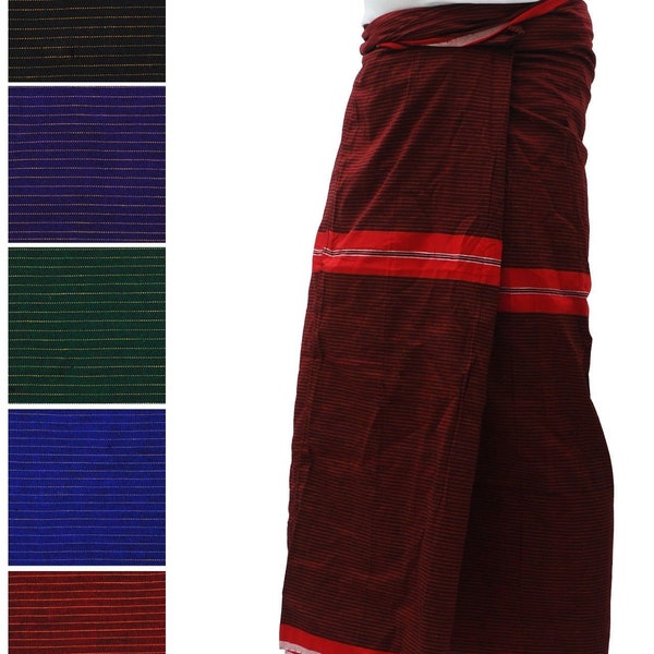 1 Burmese Pants Longyi  Myanmar Sarong Karen Hilltribe Traditional Dress Pants Handmade Social Enterprise Made All Colors