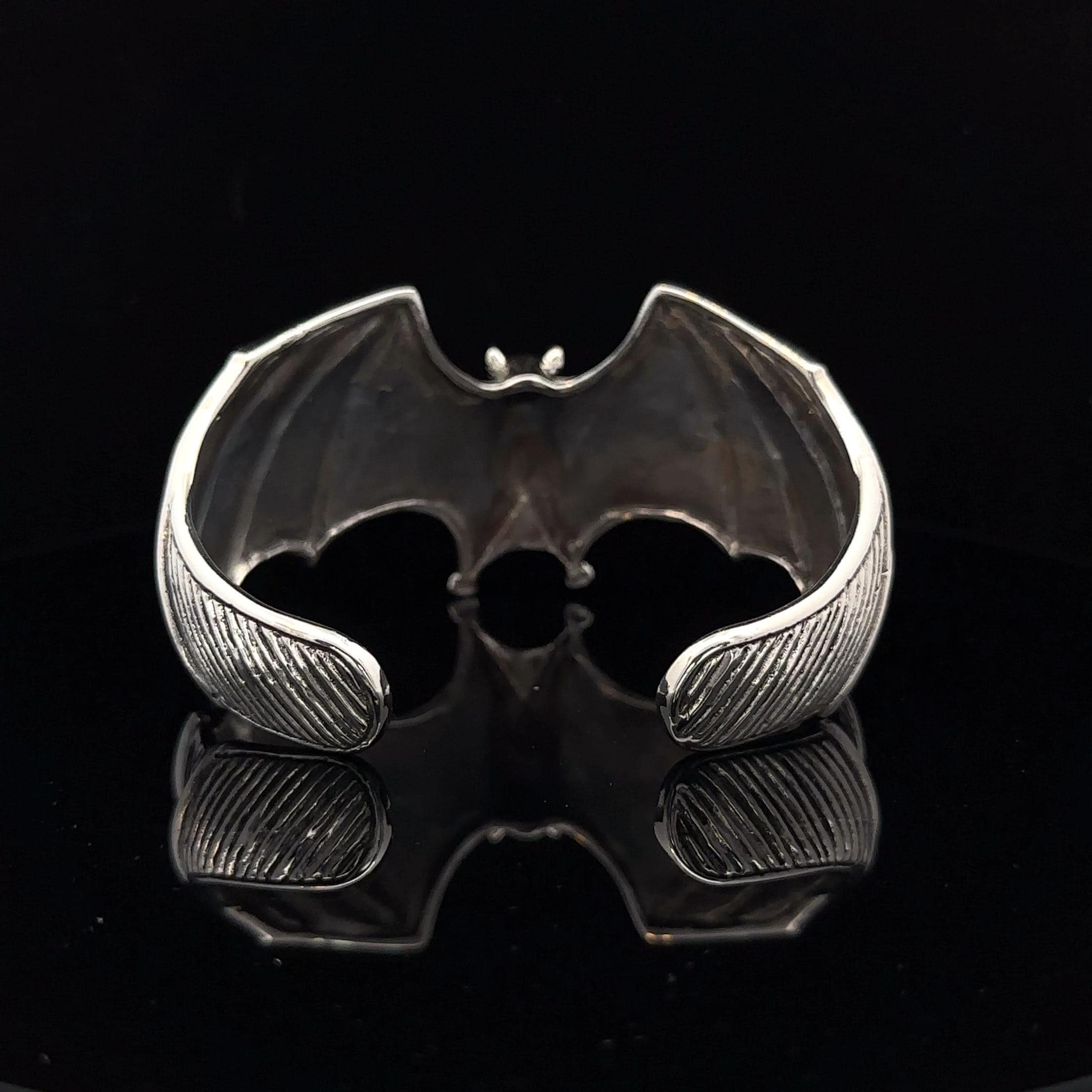 Vampire Bat Bangle Exclusive Design Goth Rock 92.5 Sterling Silver ...