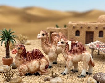 Porcelain Camel Figurine – Ceramic Desert Animal Sculpture, Collectible Dollhouse & Terrarium Décor Gift