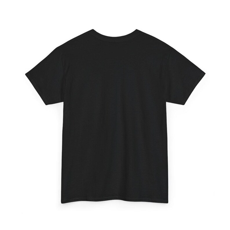 May include: A black short-sleeved t-shirt.