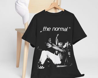Camiseta de la banda The Normal, estampado de rock industrial, 100% algodón.