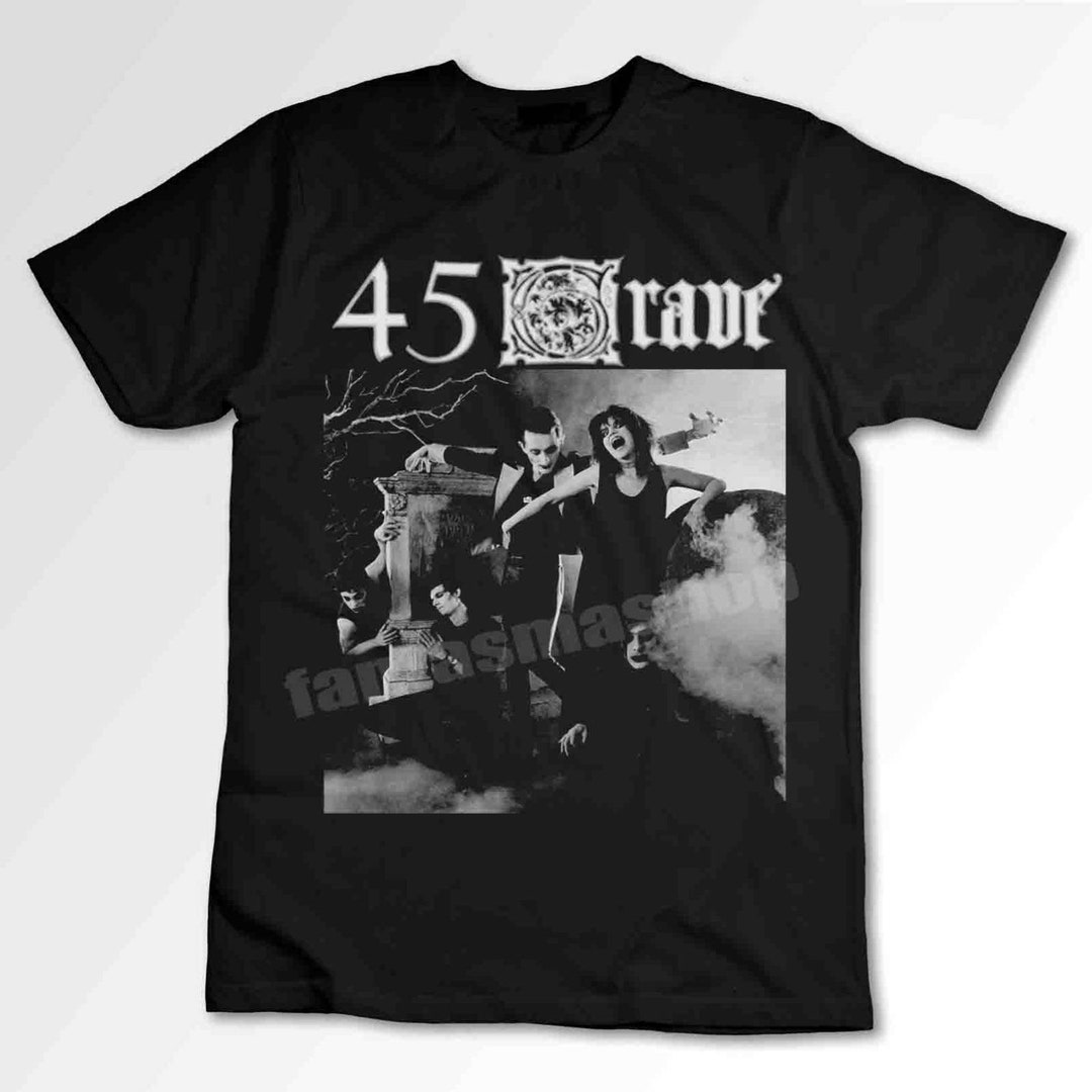 T-shirt Punk Rock 45 Grab - Logo Croix Noire - Tailles S à XXL - Neuf Sans étiquette