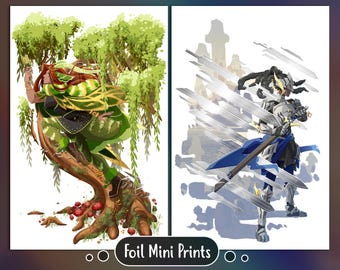 Original Design "Nature, Steel" Foil Prints & Bookmarks