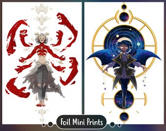 Original Design "Blood, Space" Foil Prints & Bookmarks
