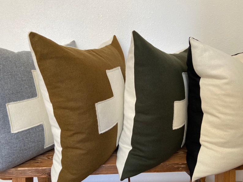 Black White and Tan Striped Linen Pillow Cover Exposed Etsy