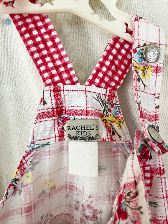 Vintage 90s Girls Heart Pocket Plaid And Floral M… - image 5